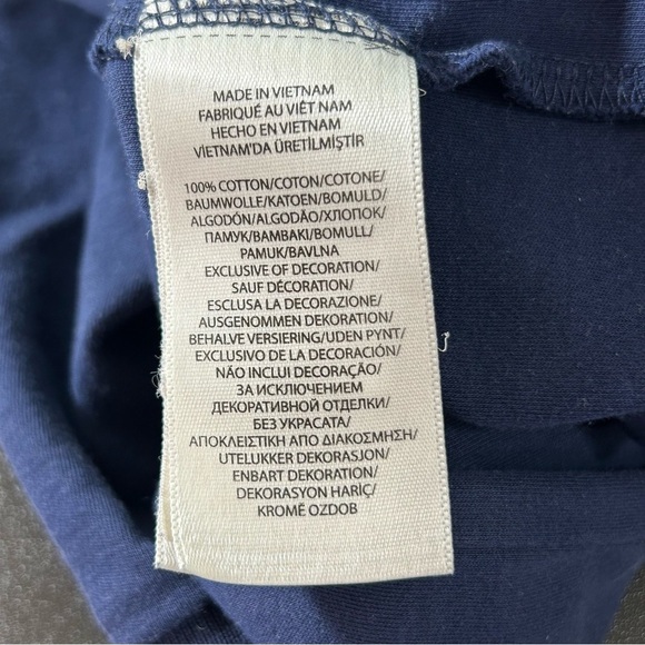 POLO Ralph Lauren Shirt Men's Classic Fit Navy White Size Large Stretchy - Picture 4 of 7